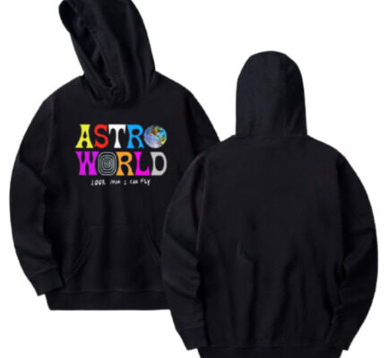 Travis Scott merch collabs you need now Black AstroWorld “Look Mom I Can Fly” Hoodie