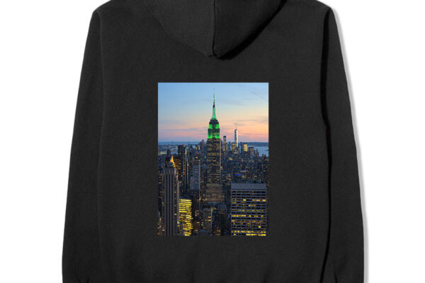 Black Essentials Hoodie Timeless Streetwear Classic Essentials New York City Night Photo Pullover Hoodie