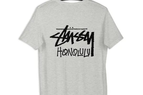STUSSY HONOLULU UNISEX T-SHIRT GREY