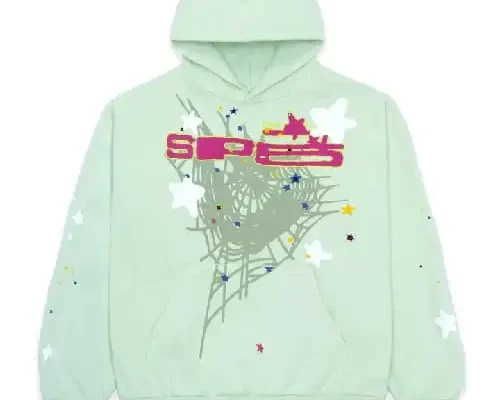 Sp5der Hoodie Comfort Meets Street Style Sp5 Mint Hoodie – New Collection