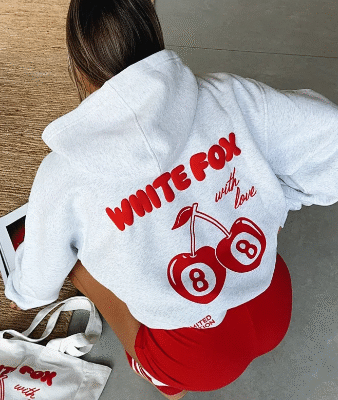 white fox hoodie